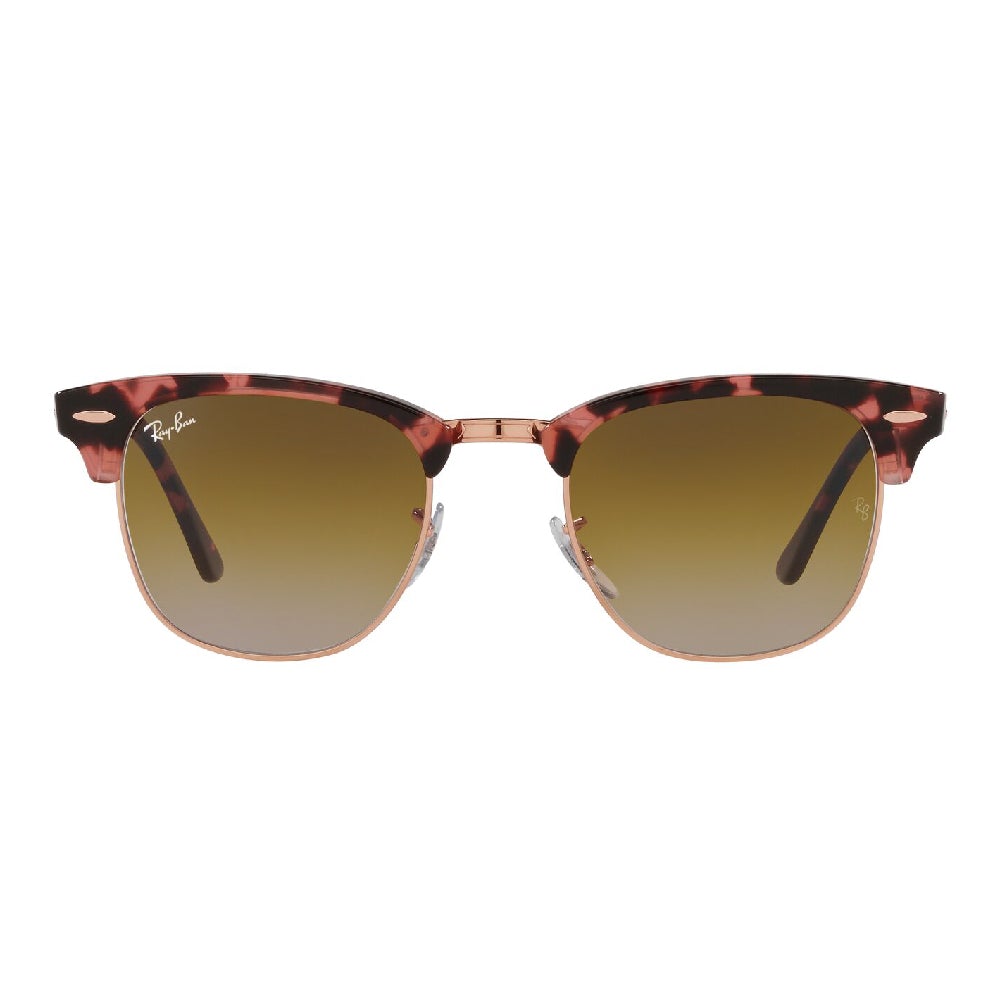 Gafas De Sol Ray-Ban 3016, unisex, en acetato, aro completo, en forma redonda, de color havana rosado, con lente café.