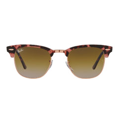 Gafas De Sol Ray-Ban 3016, unisex, en acetato, aro completo, en forma redonda, de color havana rosado, con lente café.