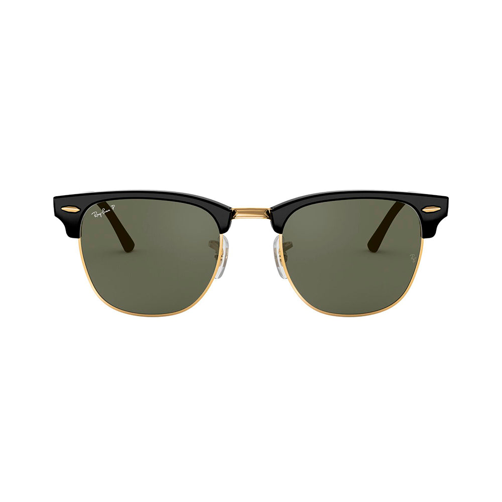 Gafas De Sol Ray-Ban 3016, unisex, en acetato, aro completo, en forma redonda, de color negro, con lente verde.