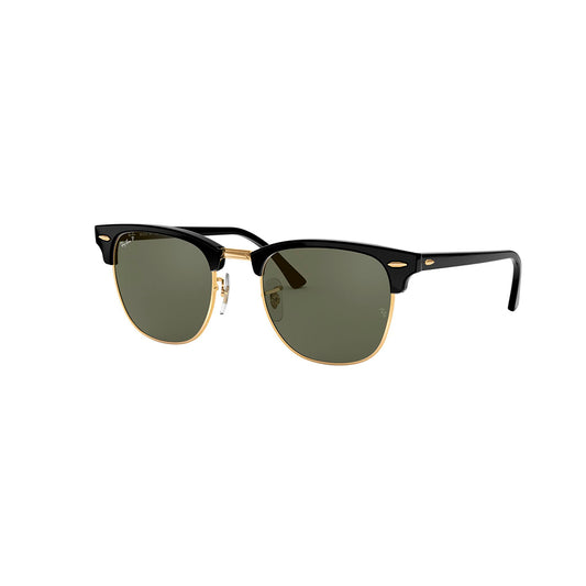 Gafas De Sol Ray-Ban 3016, unisex, en acetato, aro completo, en forma redonda, de color negro, con lente verde.