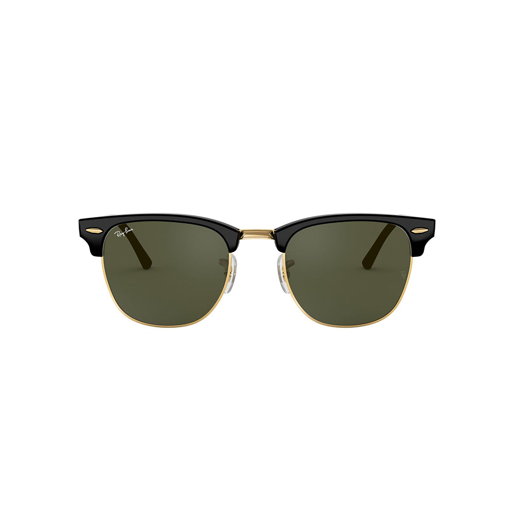 Gafas De Sol Ray-Ban 3016, unisex, en acetato, aro completo, en forma redonda, de color negro, con lente verde.