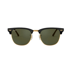 Gafas De Sol Ray-Ban 3016, unisex, en acetato, aro completo, en forma redonda, de color negro, con lente verde.