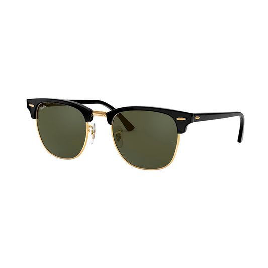 Gafas De Sol Ray-Ban 3016, unisex, en acetato, aro completo, en forma redonda, de color negro, con lente verde.