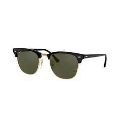 Gafas De Sol Ray-Ban 3016, unisex, en acetato, aro completo, en forma redonda, de color negro, con lente verde.