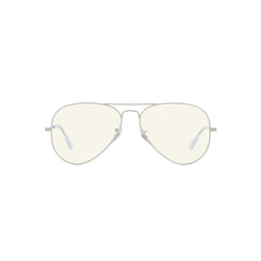 Gafas de sol Ray-Ban 3025 Aviator , para mujer y hombre, aro completo, metálicas, color plateado.