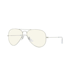 Gafas de sol Ray-Ban 3025 Aviator , para mujer y hombre, aro completo, metálicas, color plateado.