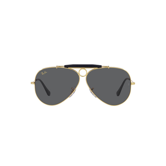 Gafas de Sol para Mujer y Hombre Ray-Ban 3138 - Metálicas color Dorado lente Negro.