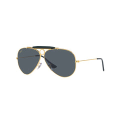 Gafas de Sol para Mujer y Hombre Ray-Ban 3138 - Metálicas color Dorado lente Azul.