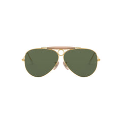 Gafas de Sol para Mujer y Hombre Ray-Ban 3138 - Metálicas color Dorado lente Verde.