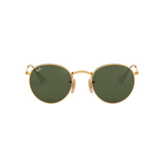 Gafas de Sol para Hombre Ray-Ban 3447, Montura circular Aro completo - Metálicas de color dorado, con lente verde.