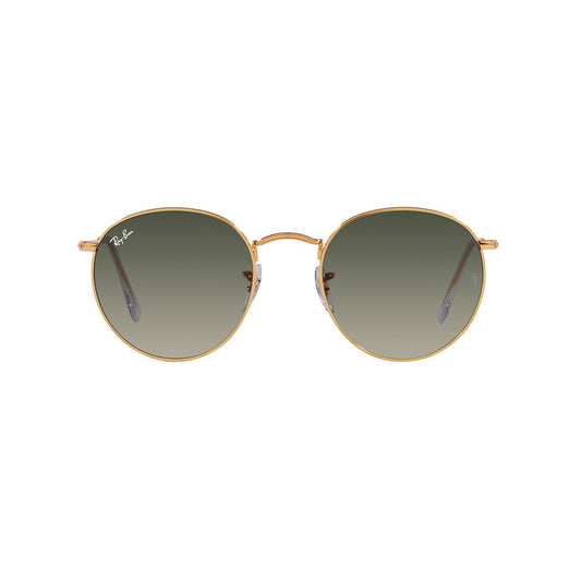 Gafas de Sol para Hombre Ray-Ban 3447, Montura circular Aro completo - Metálicas de color dorado, con lente gris.