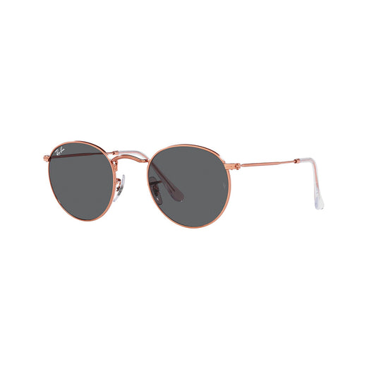 Gafas de Sol para Hombre Ray-Ban 3447, Montura circular Aro completo - Metálicas  de color oro rosado, con lente gris.