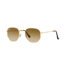 Gafas De Sol Ray-Ban 3548N para hombre y mujer, metálicas, aro completo, forma de ojo irregular, de color dorado, con lente café