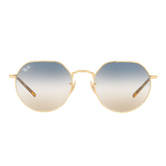 Gafas de Sol para Hombre Ray-Ban 3565 - Metálicas, Aro completo, de color Dorado, Lente Azul.