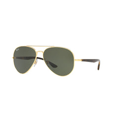 Gafas de Sol para Hombre y Mujer Ray-Ban 3675L - Metálicas, aro completo de color Dorado con lente Verde.