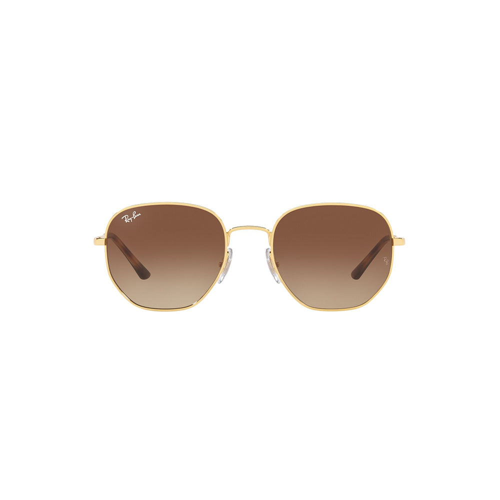 Gafas de Sol para Mujer y Hombre Ray-Ban 3682L - Metálicas, Forma de ojo irregular, color Dorado, lente café degradado.