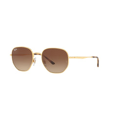 Gafas de Sol para Mujer y Hombre Ray-Ban 3682L - Metálicas, Forma de ojo irregular, color Dorado, lente café degradado.