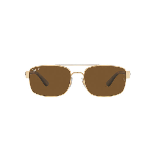 Gafas de Sol para Hombre Ray-Ban 3687 - Metálicas color Dorado lente Café.