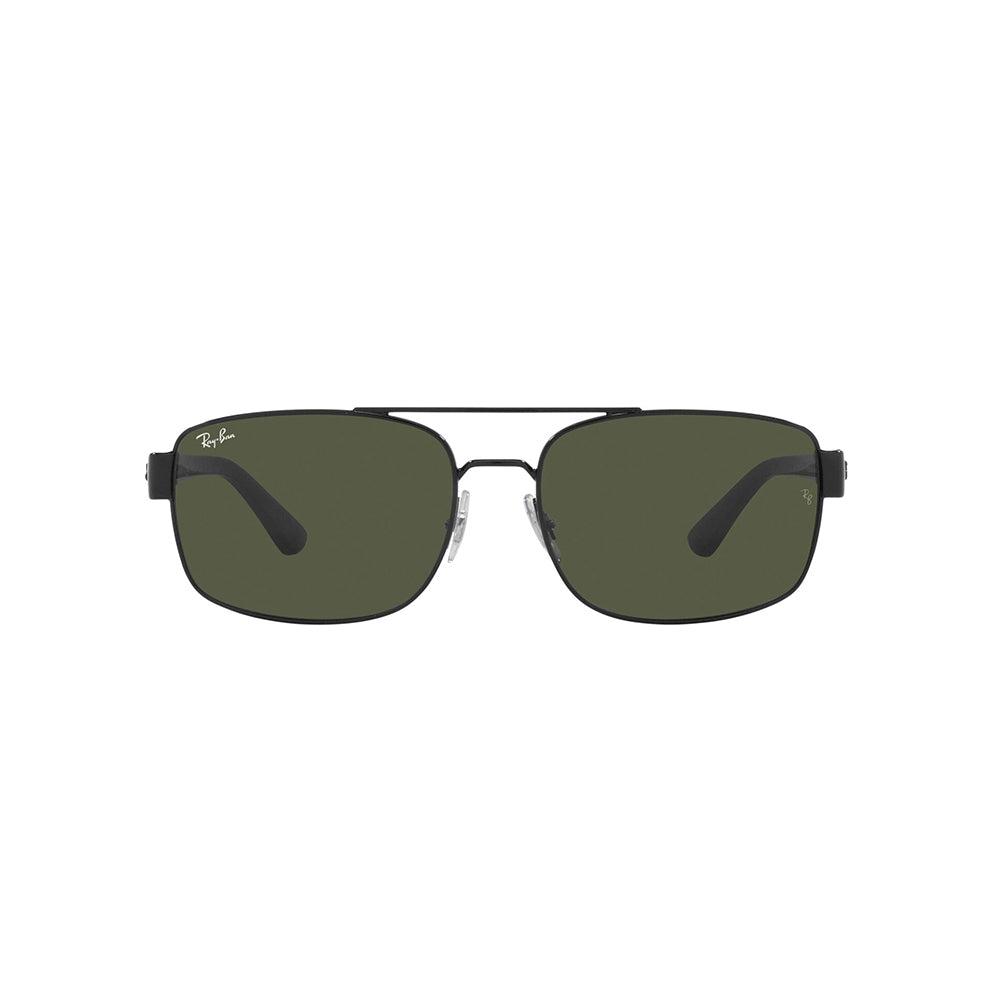 Gafas de Sol para Hombre Ray-Ban 3687 - Metálicas color Negro lente Verde