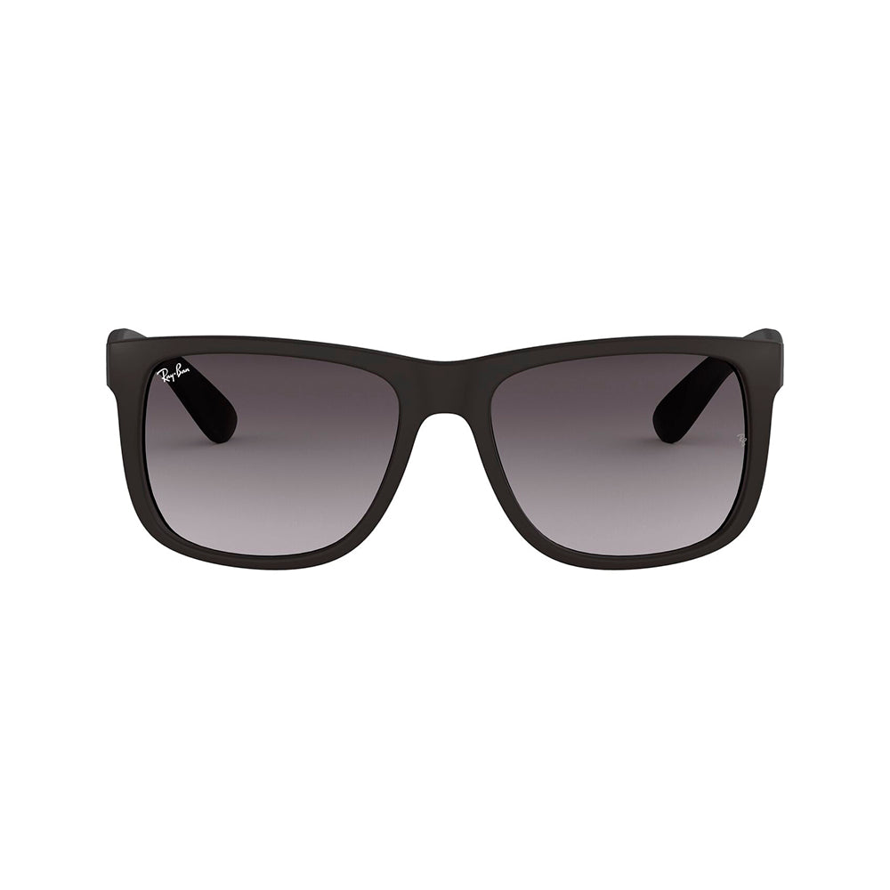 Gafas De Sol Ray-Ban 4165 para mujer y hombre, en acetato, tipo de montura aro completo, de color negro, con lente gris.