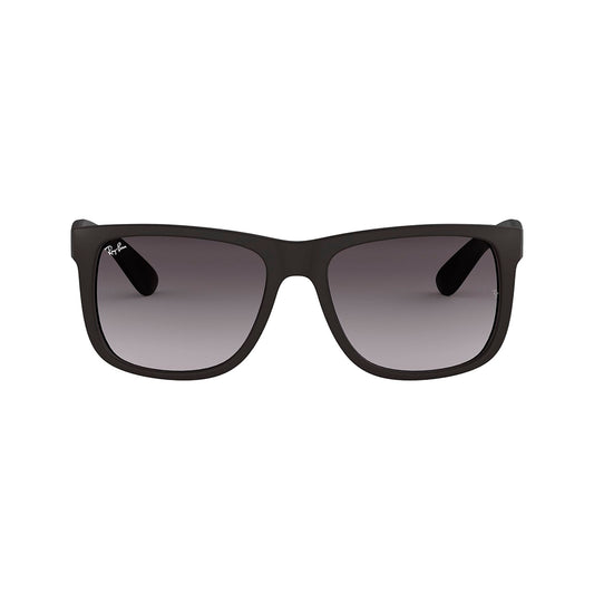 Gafas De Sol Ray-Ban 4165 para mujer y hombre, en acetato, tipo de montura aro completo, de color negro, con lente gris.