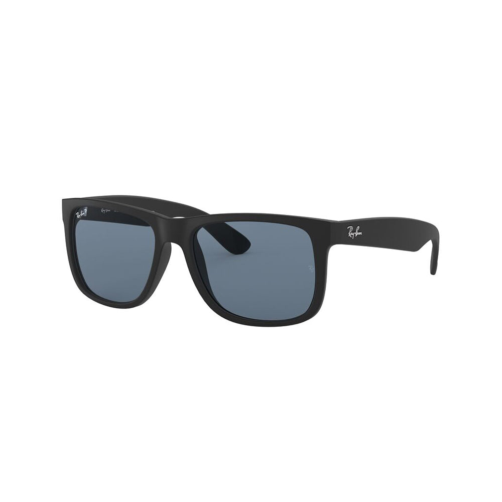 Gafas De Sol Ray-Ban 4165 para mujer y hombre, en acetato, tipo de montura aro completo, de color negro, con lente azul.