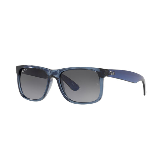 Gafas De Sol Ray-Ban 4165 para mujer y hombre, en acetato, tipo de montura aro completo, de color azul, con lente gris Polarizado.