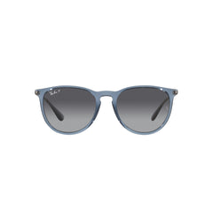 Gafas de Sol para Mujer Ray-Ban 4171 Erika - En nylon, aro completo, de color azul, con lente gris polarizado.