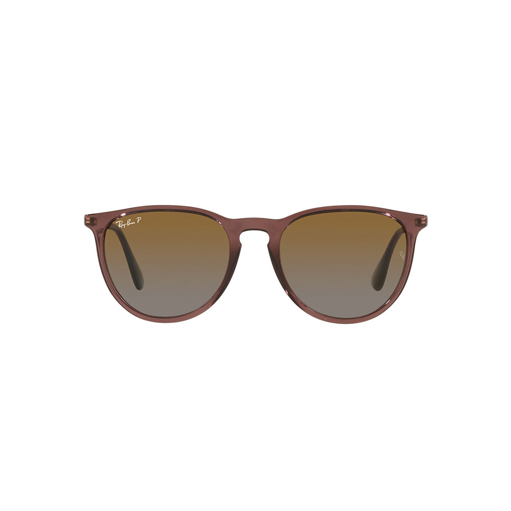 Gafas de Sol para Mujer Ray-Ban 4171 Erika - En nylon, aro completo, de color café oscuro, con lente café polarizado.