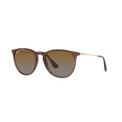 Gafas de Sol para Mujer Ray-Ban 4171 Erika - En nylon, aro completo, de color café oscuro, con lente café polarizado.