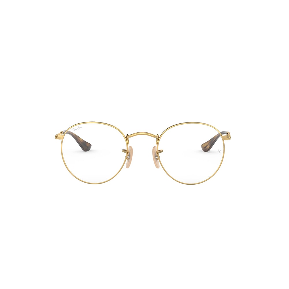 Gafas de Vista para Mujer Ray-Ban 3447V- Metálicas, de forma redonda, de color dorado.