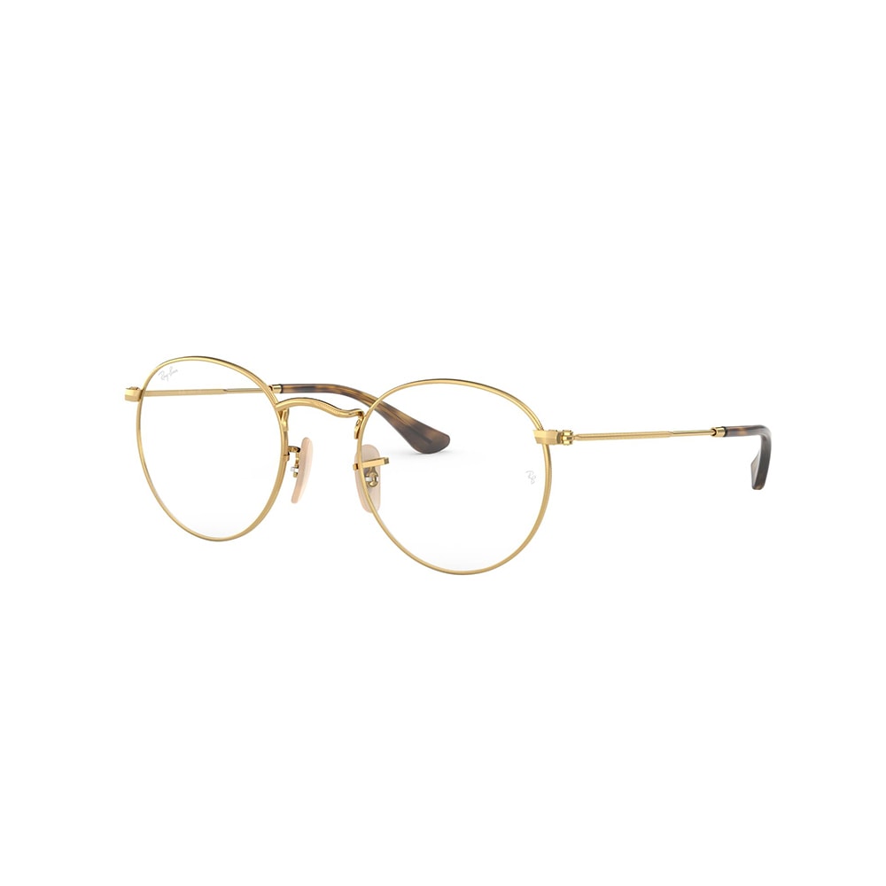 Gafas de Vista para Mujer Ray-Ban 3447V- Metálicas, de forma redonda, de color dorado.