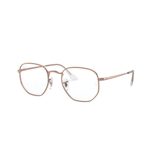 Gafas de Vista para Hombre Ray-Ban 6448 3094 - Metálicas color Oro Rosado