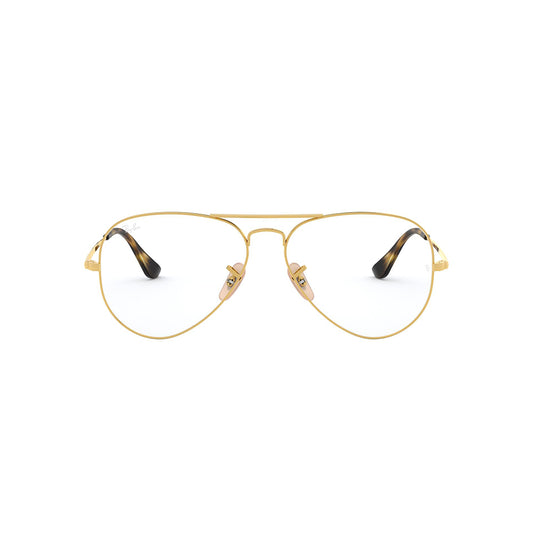 Gafas de Vista para Mujer y Hombre Ray-Ban 6489 Aviator - Metálicas color Dorado.