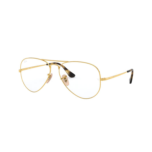 Gafas de Vista para Mujer y Hombre Ray-Ban 6489 Aviator - Metálicas color Dorado.