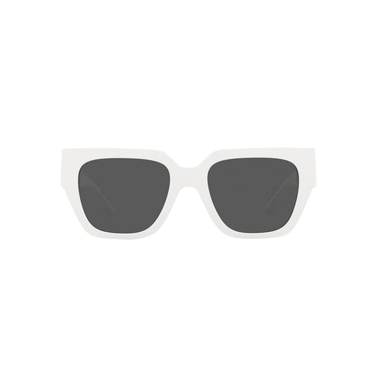 Gafas de Sol para Mujer y Hombre Versace 4409 - En acetato, Rectangulares, color Blanco, lente Gris.