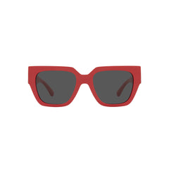 Gafas de Sol para Mujer y Hombre Versace 4409 - En acetato, Rectangulares, color Rojo, lente Negro.