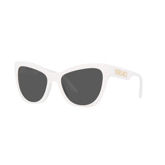 Gafas De Sol Versace 4417U, para mujer, aro completo, en acetato, agatada, de color blanco, con lente gris